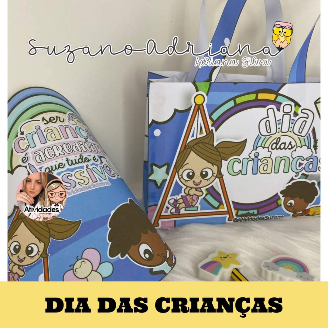 Sacolinha dia das crianças com viseira 1