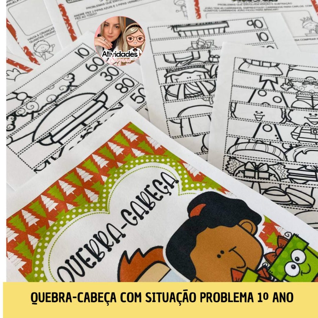 Quebra-cabeça matemático - situação problema 1º ano natal