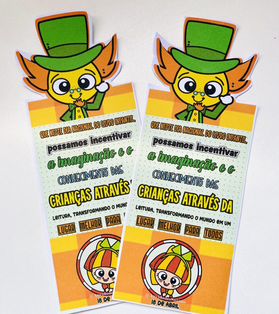 Marca página comemorativo Dia Nacional do Livro