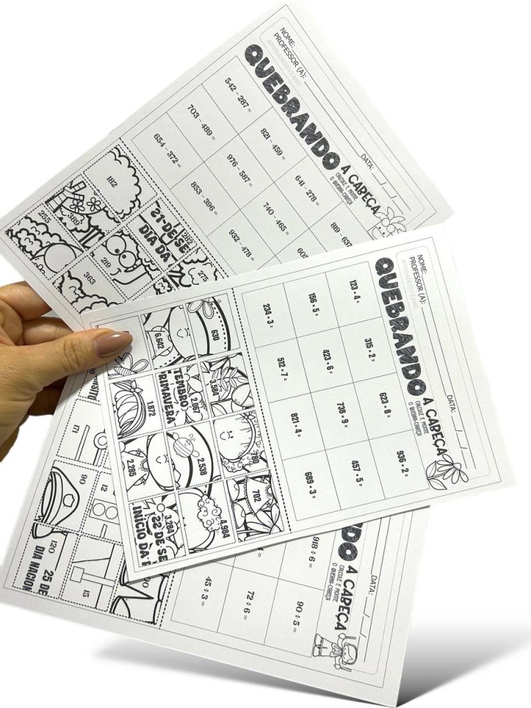 5 Atividades de Quebra-Cabeça com Operações Matemáticas na Casa da ...