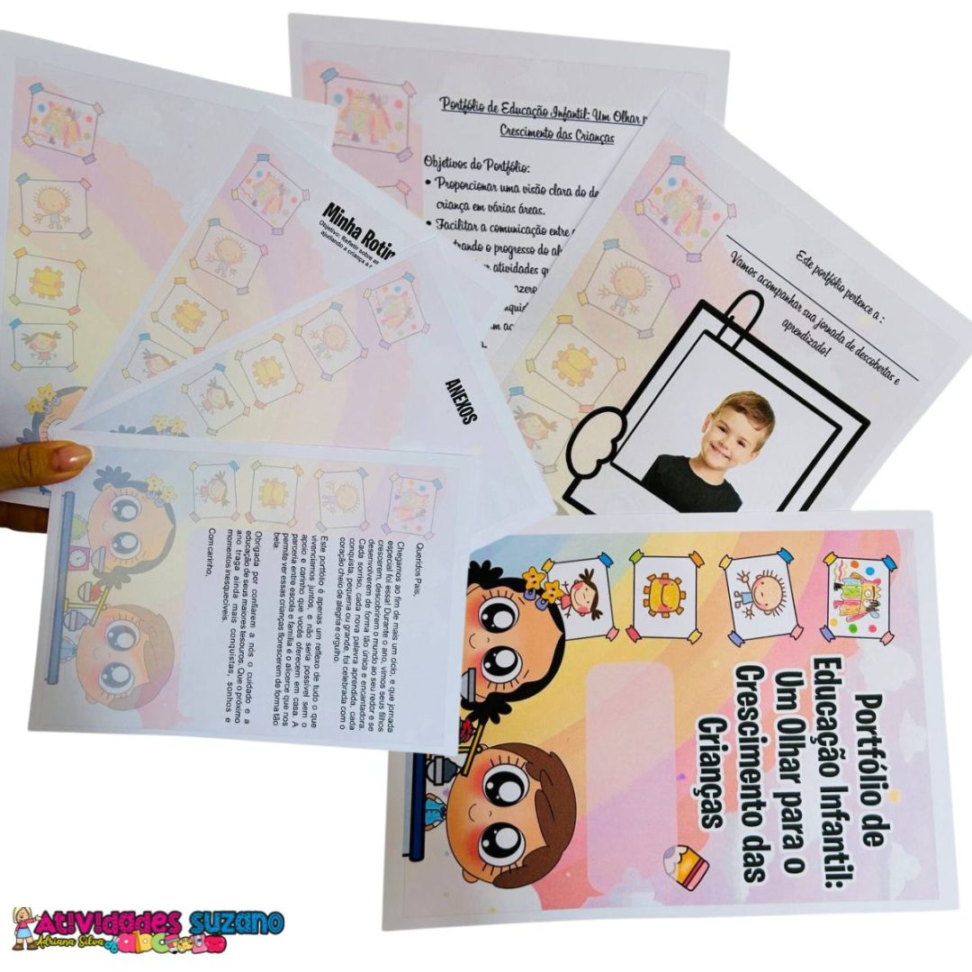 Portfólio Personalizado para Educação Infantil - Prontinho para Imprimir e Completar!