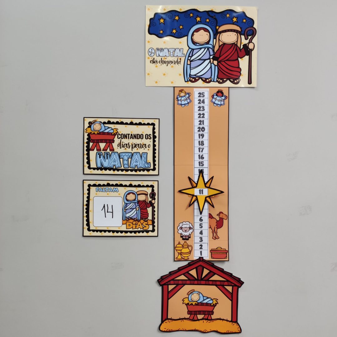 Painel de Contagem Regressiva para o Natal Cristão