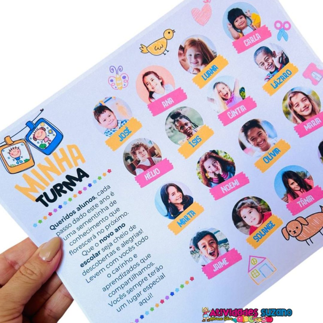 Lembrancinha de Final de Ano para Inserir Foto dos Alunos - Editável no Canva!