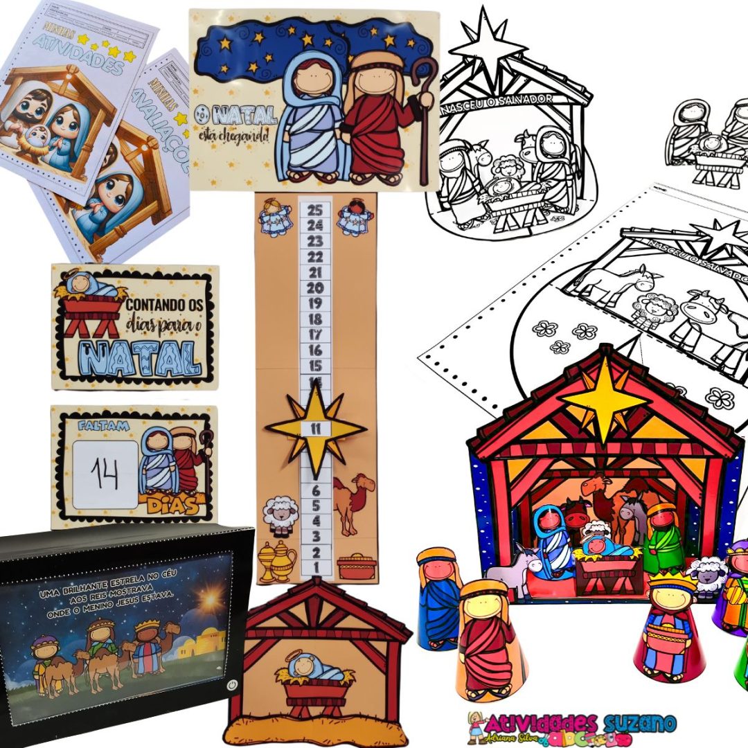 Kit Natal Cristão: Enfeite, Brinque e Ensine o Verdadeiro Sentido do Natal!