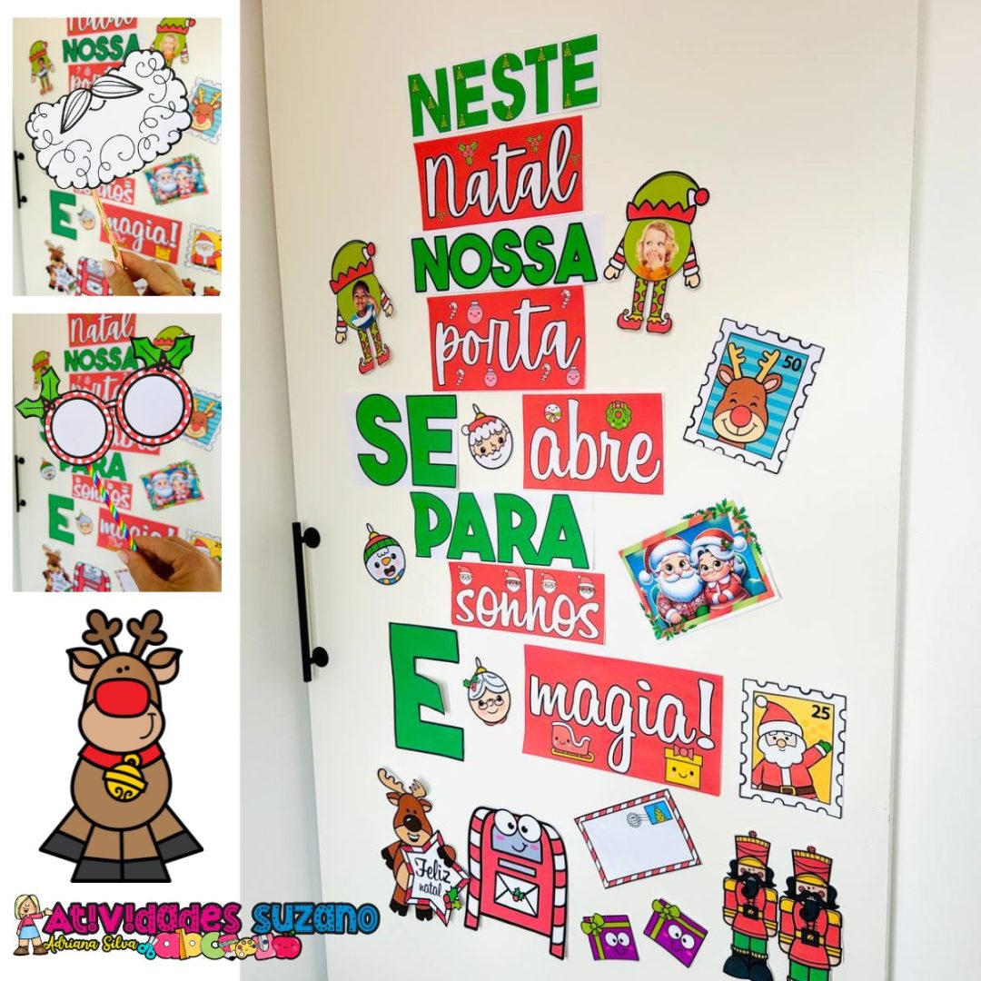 Decoração de Porta Natalino – Prontinho para Imprimir e Montar!