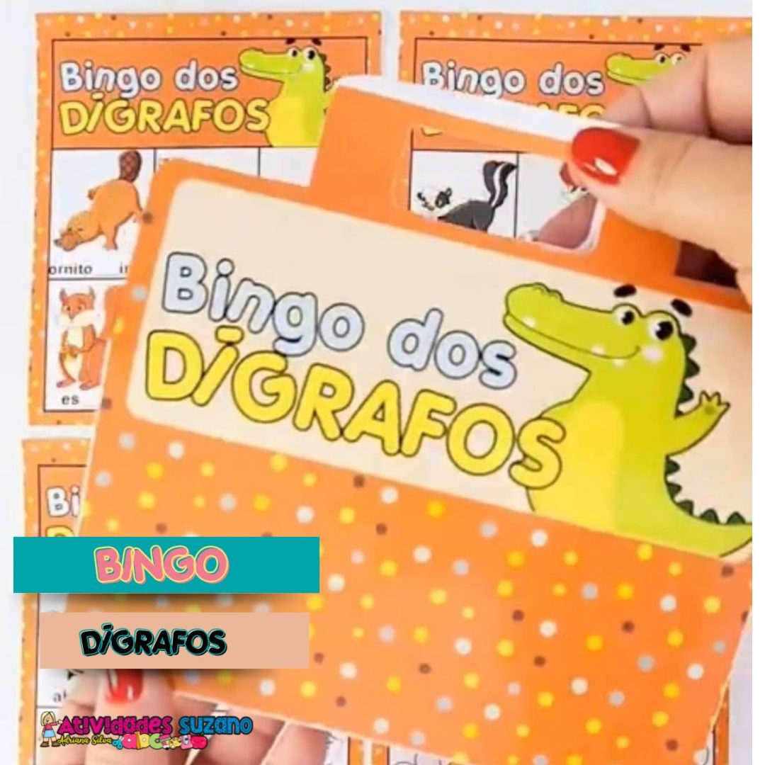 Bingo dos Dígrafos com Animais – 10 Cartelas para Aprender Brincando!