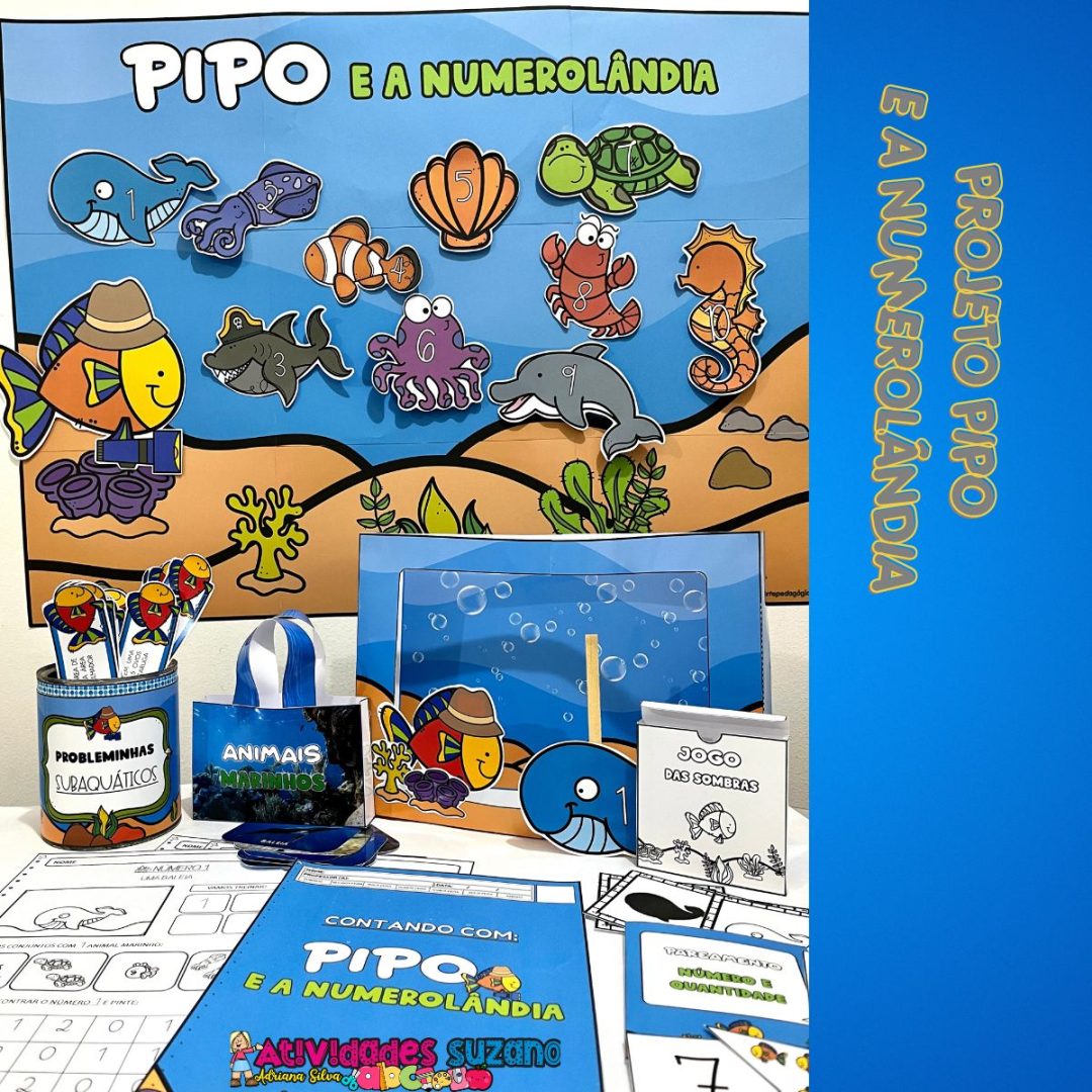 PIPO E A NUMEROLÂNDIA – Explorando Números e Animais Marinhos: Uma Aventura Subaquática na Numerolândia