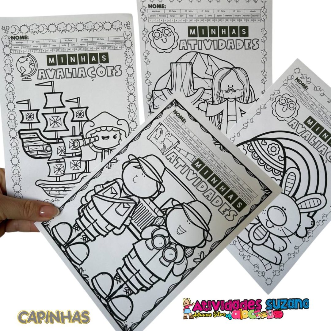 Capinhas de Atividades e Avaliações