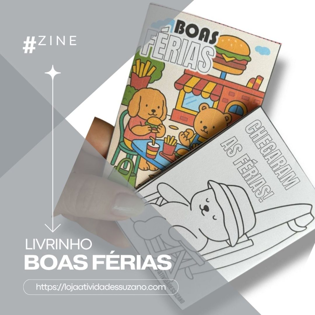 Chegaram as Férias – Livrinho para Colorir