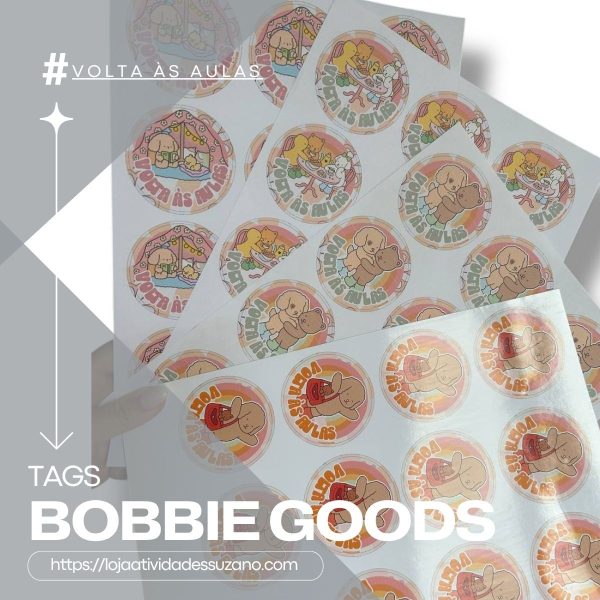 Tags de Volta às Aulas – Tema Bobbie Goods