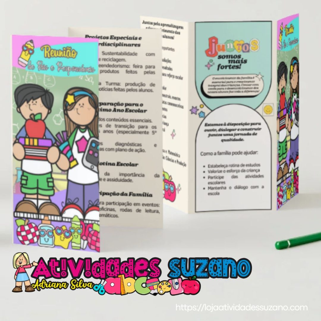 FOLDER EDITÁVEL – REUNIÃO DE PAIS E RESPONSÁVEIS (2º SEMESTRE)