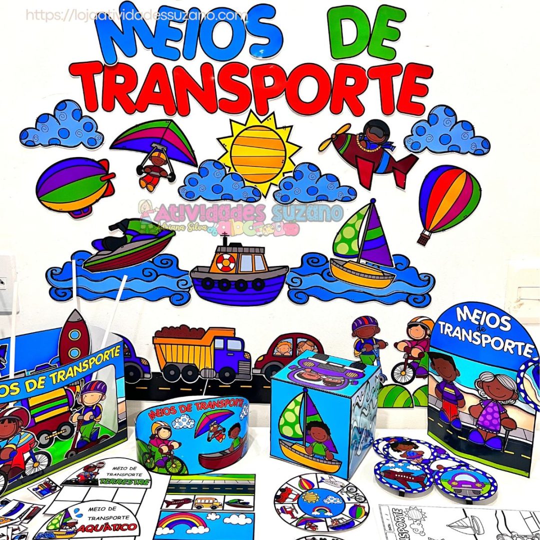 Kit Meios de Transporte – Atividades e Recursos Lúdicos para Educação Infantil