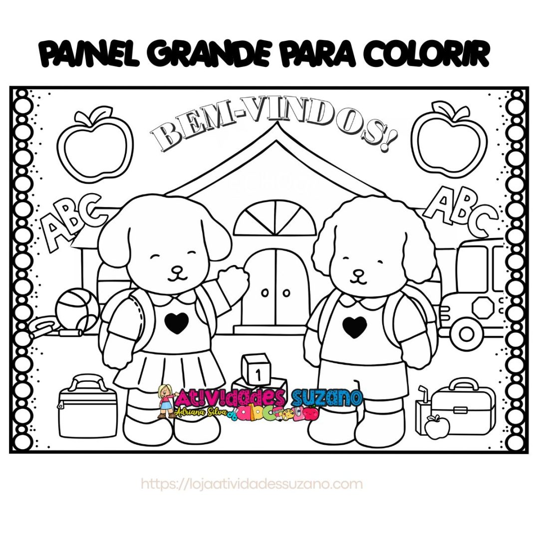 Pôster para Colorir - Tema Bobbie Goods