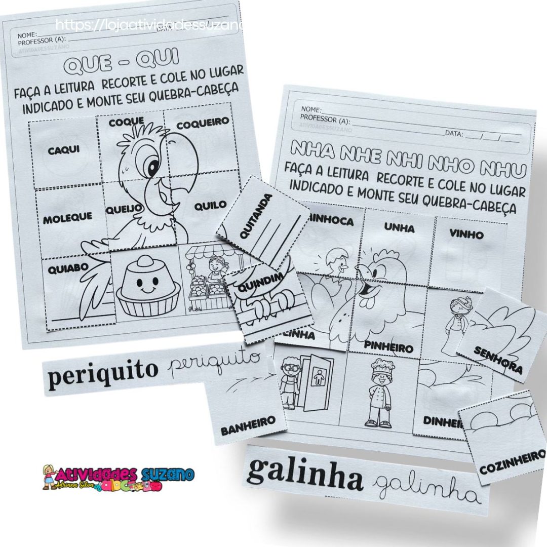Quebra-Cabeça com Palavras e Leitura de Imagem
