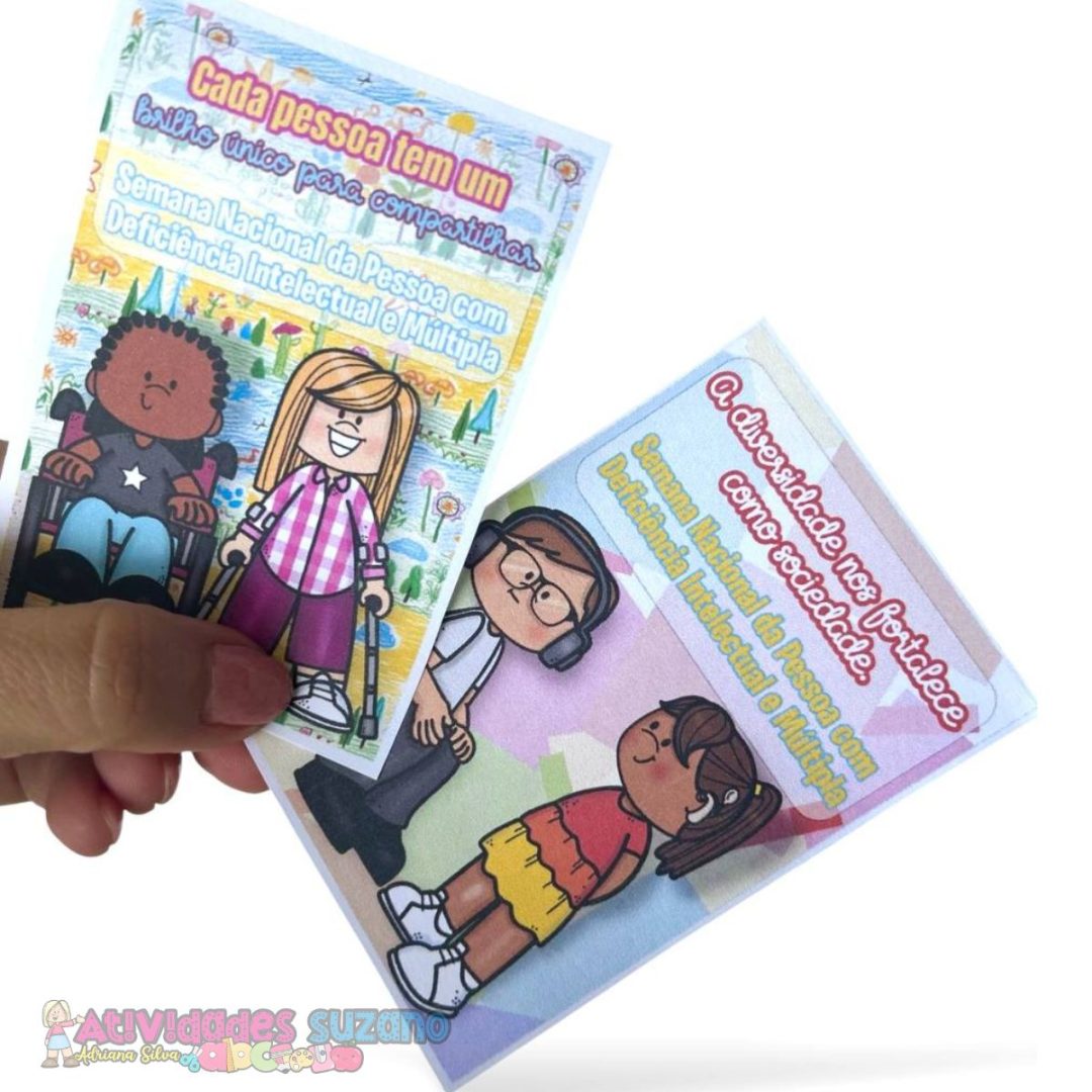 Cartões Coloridos para a Semana Nacional da Pessoa com Deficiência Intelectual e Múltipla – Prontos para Imprimir