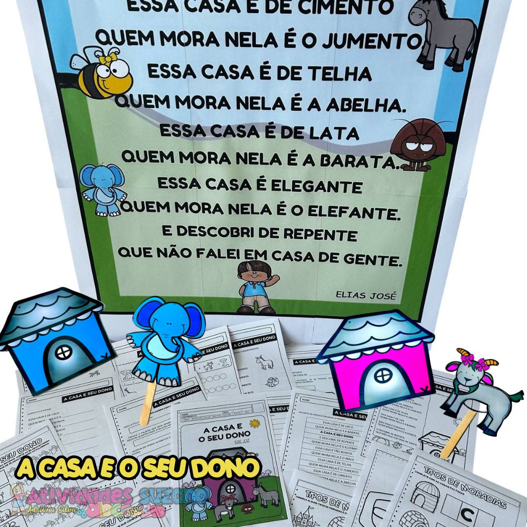Kit Atividades “A Casa e Seu Dono” + Moradias (Educação Infantil e 1º Ano) – PDF