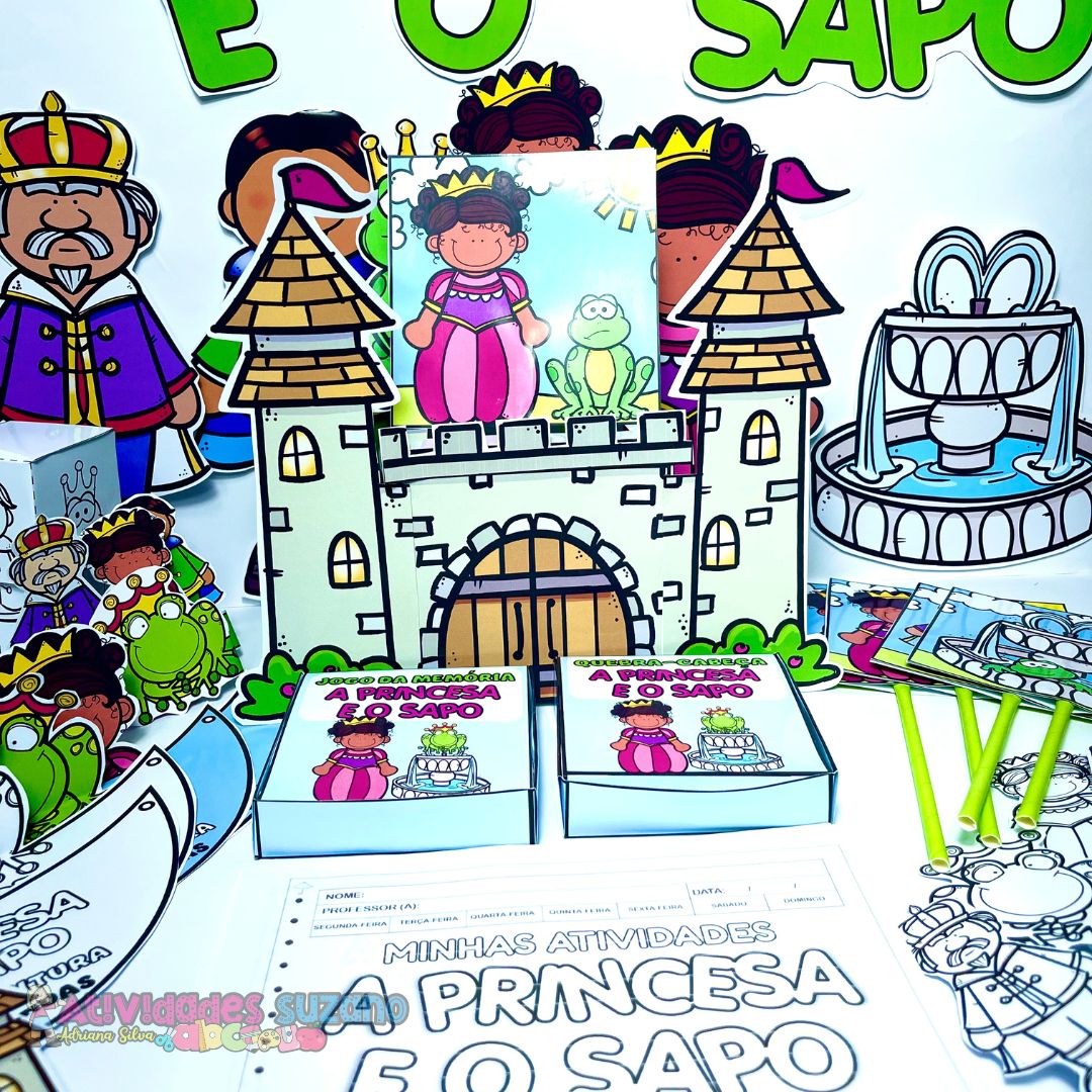 Kit de Atividades – A Princesa e o Sapo – Loja atividades Suzano