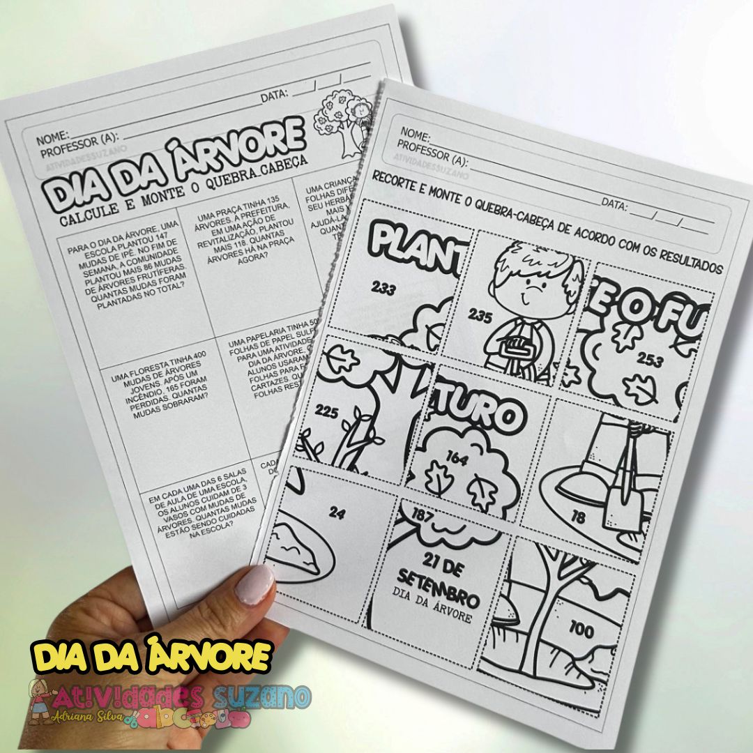 Quebra-Cabeça Dia da Árvore | Atividade Pedagógica Pronta para Imprimir