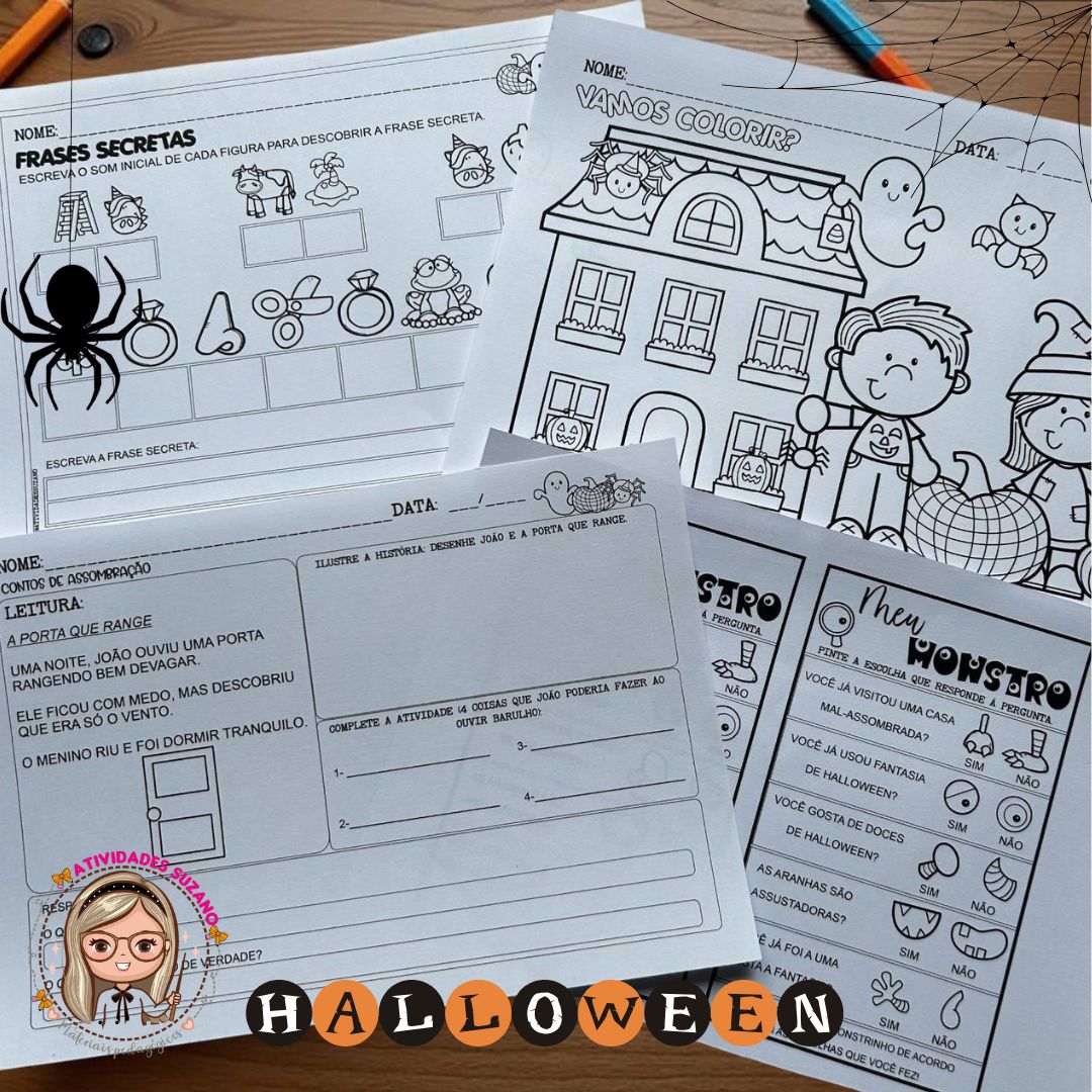 Sequência de Atividades de Halloween para Imprimir