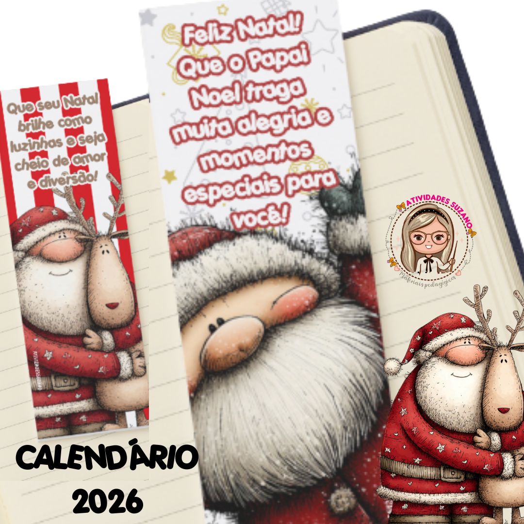 Kit com 2 Marcadores de Página + Calendário 2026