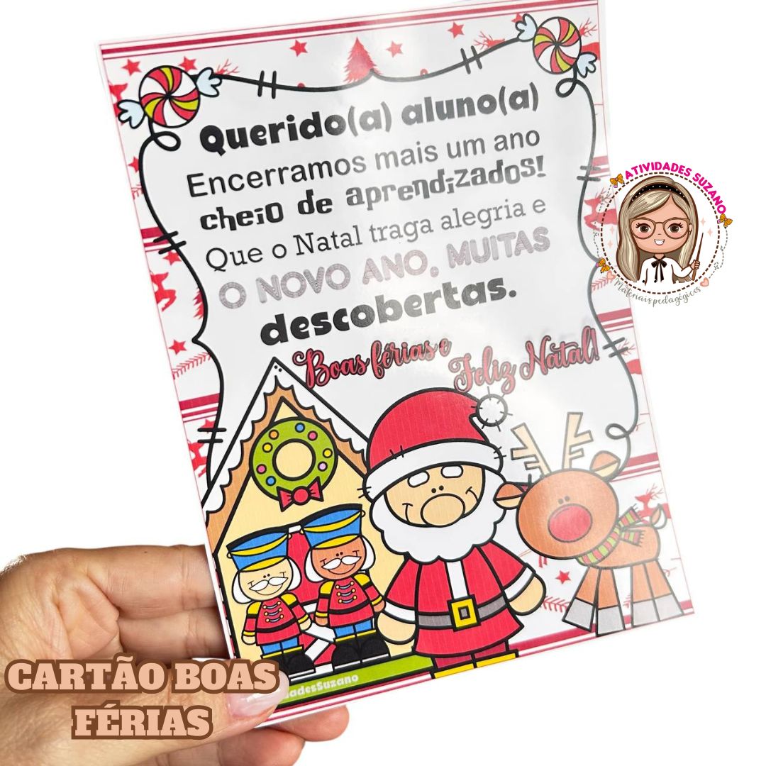 Cartão de Natal para Alunos – Prontinho para Imprimir!