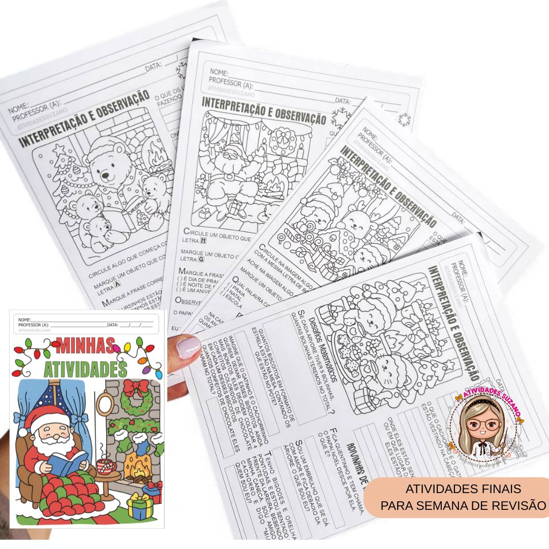 ATIVIDADES FINAIS DE NATAL – PDF PRONTO PARA IMPRIMIR