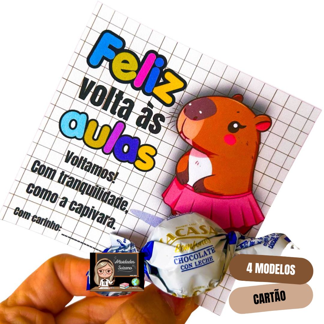 Mimo Volta às Aulas: Cartões Capivara (Arquivo Digital)