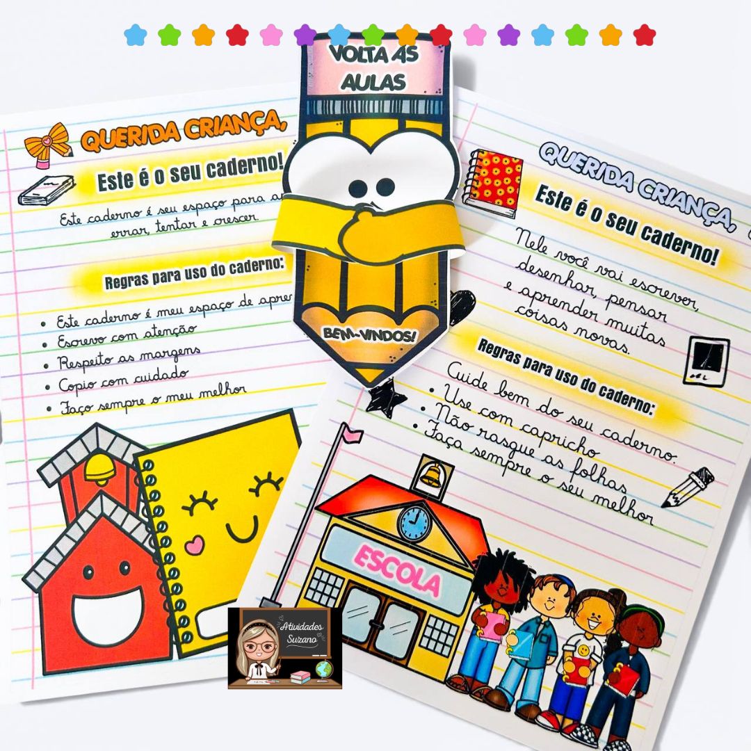 Lembrancinha e Abertura de Caderno volta às aulas