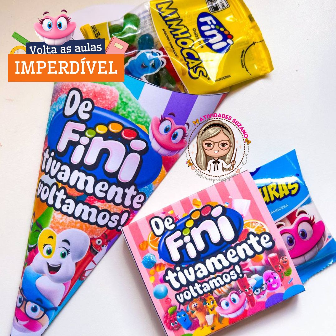 Lembrancinha Volta às Aulas Fini – 2 Saquinhos para Balas