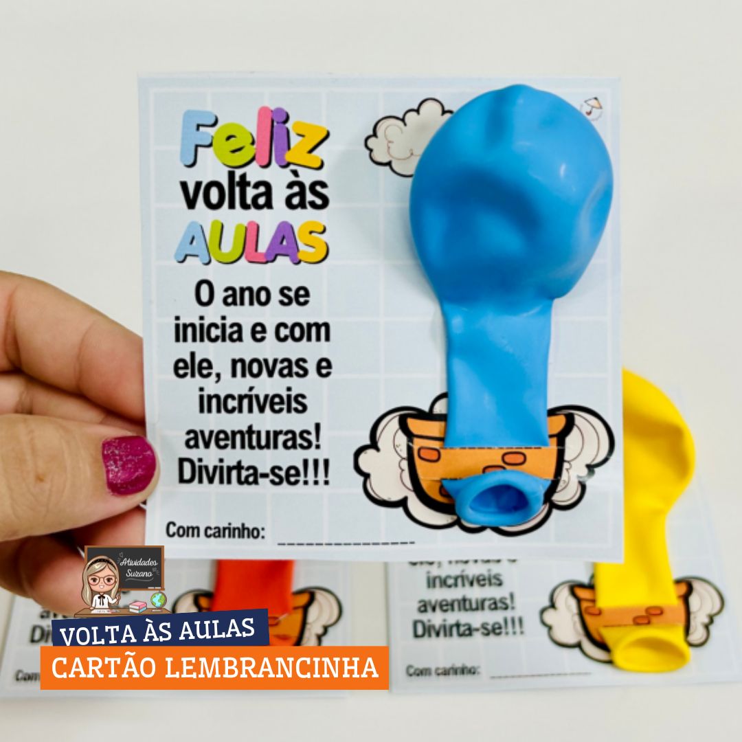 Cartão Bexiga – Lembrancinha de Volta às Aulas (PDF)