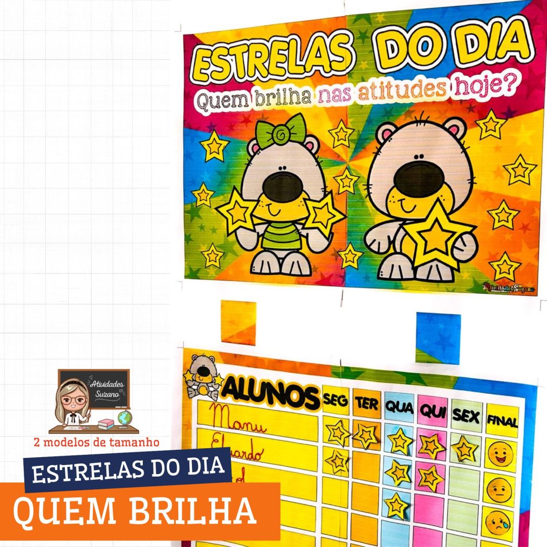 Painel Estrelas do Dia – Incentivo Positivo para Comportamento em Sala