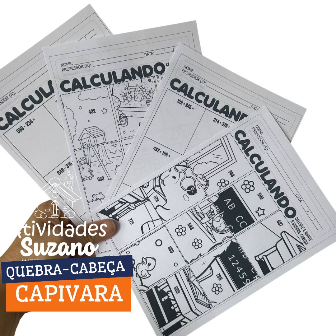 Quebra-Cabeças Matemáticos das Capivaras – Operações na Casa das Centenas