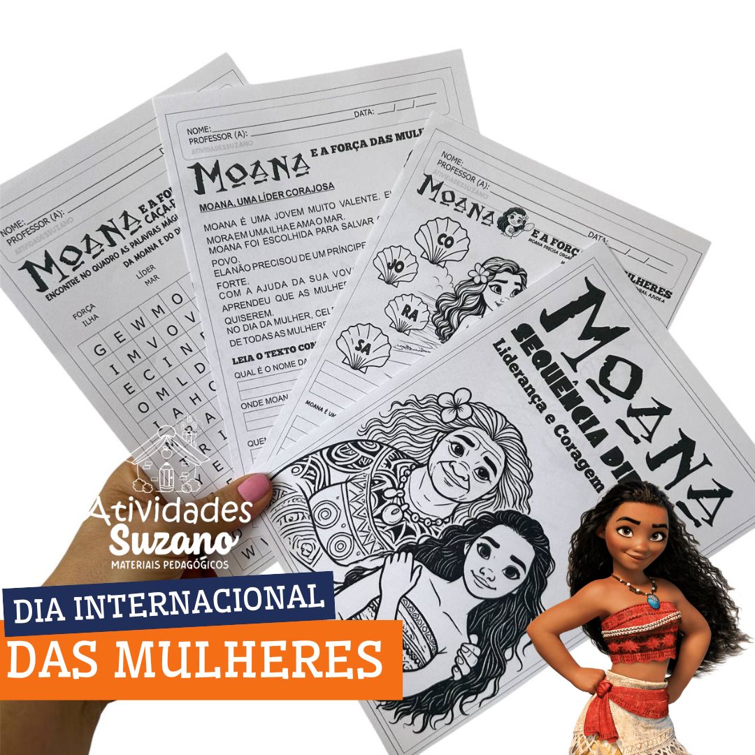 Sequência Didática Dia das Mulheres – Atividades Educativas Inspiradas na Moana