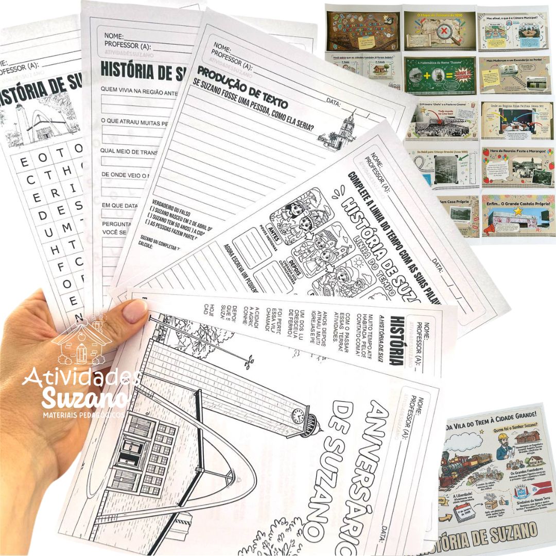 Atividades Aniversário de Suzano – História da Cidade + PDF para Imprimir (Ensino Fundamental)