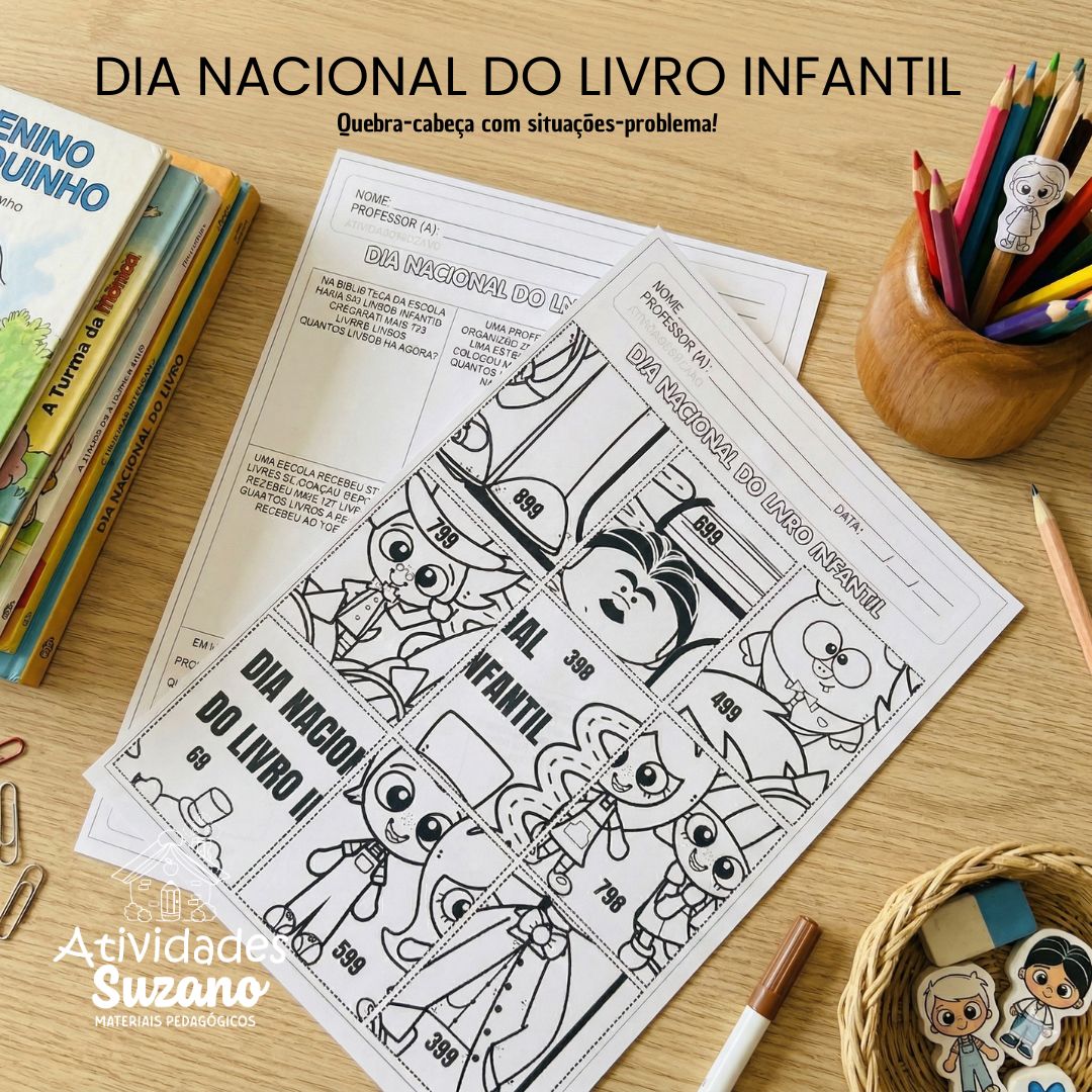 Quebra-Cabeça Matemático – Dia Nacional do Livro Infantil | Situações-Problema na Casa das Centenas