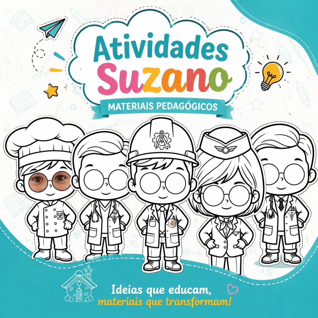 Desenhos para Colorir Dia do Trabalho | Profissões Infantil PDF
