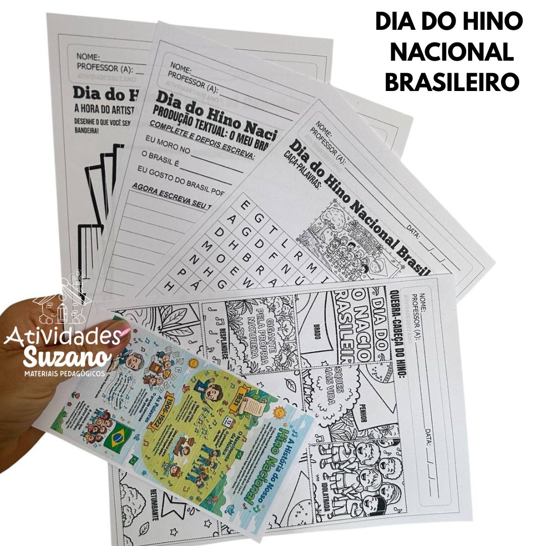 KIT DIA DO HINO NACIONAL BRASILEIRO – ATIVIDADES COMPLETAS PARA SALA DE AULA