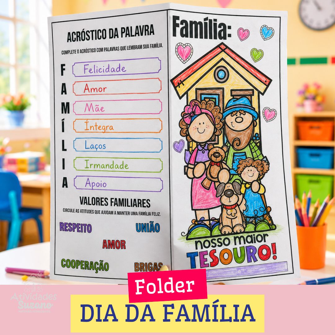Folder Dia da Família para Imprimir