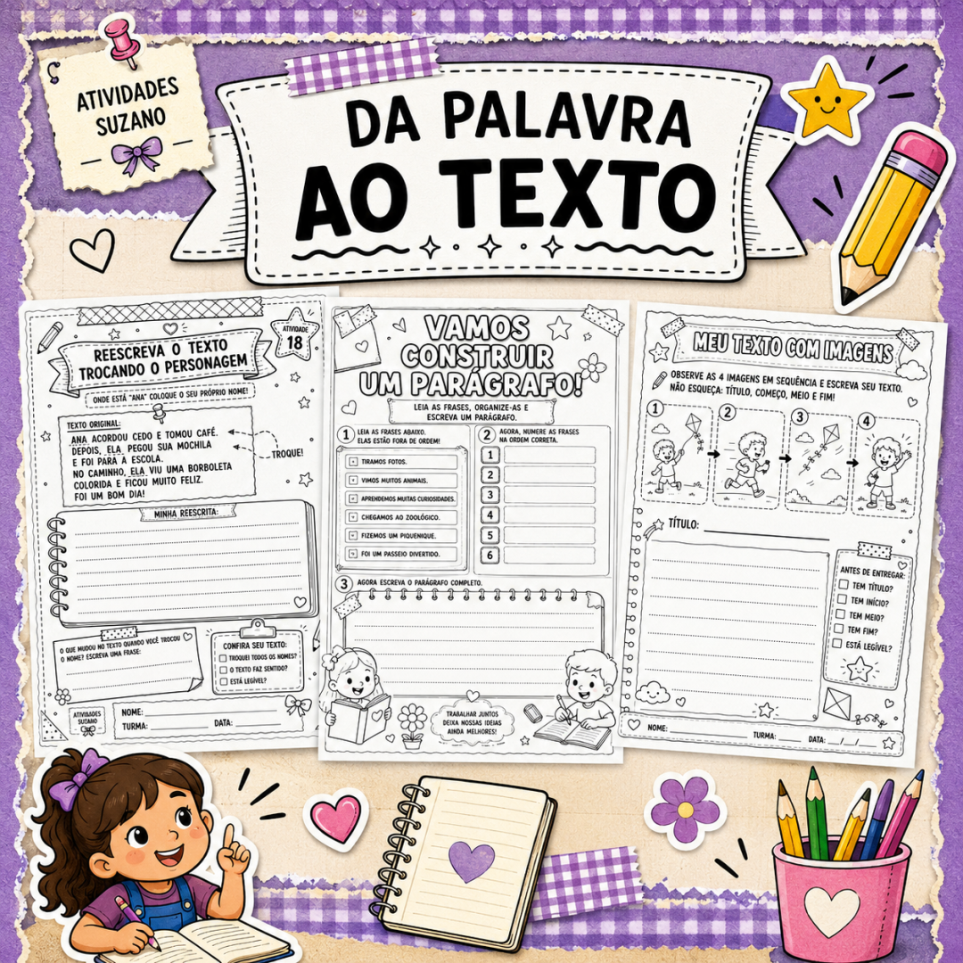 Sequência Didática Da Palavra ao Texto – 19 Atividades