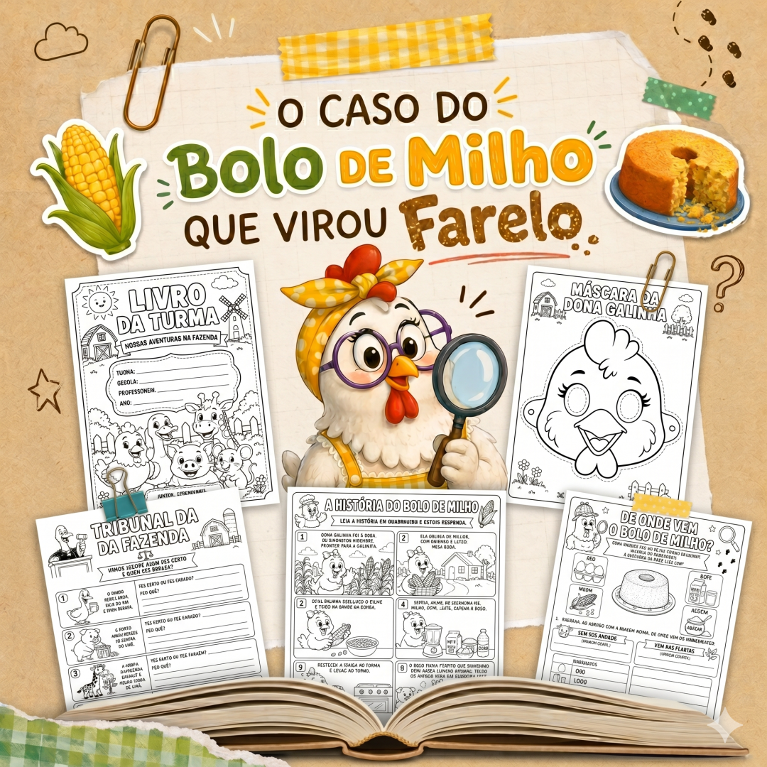 Sequência Didática O Caso do Bolo de Milho | Atividades Investigativas 1º ao 3º Ano BNCC