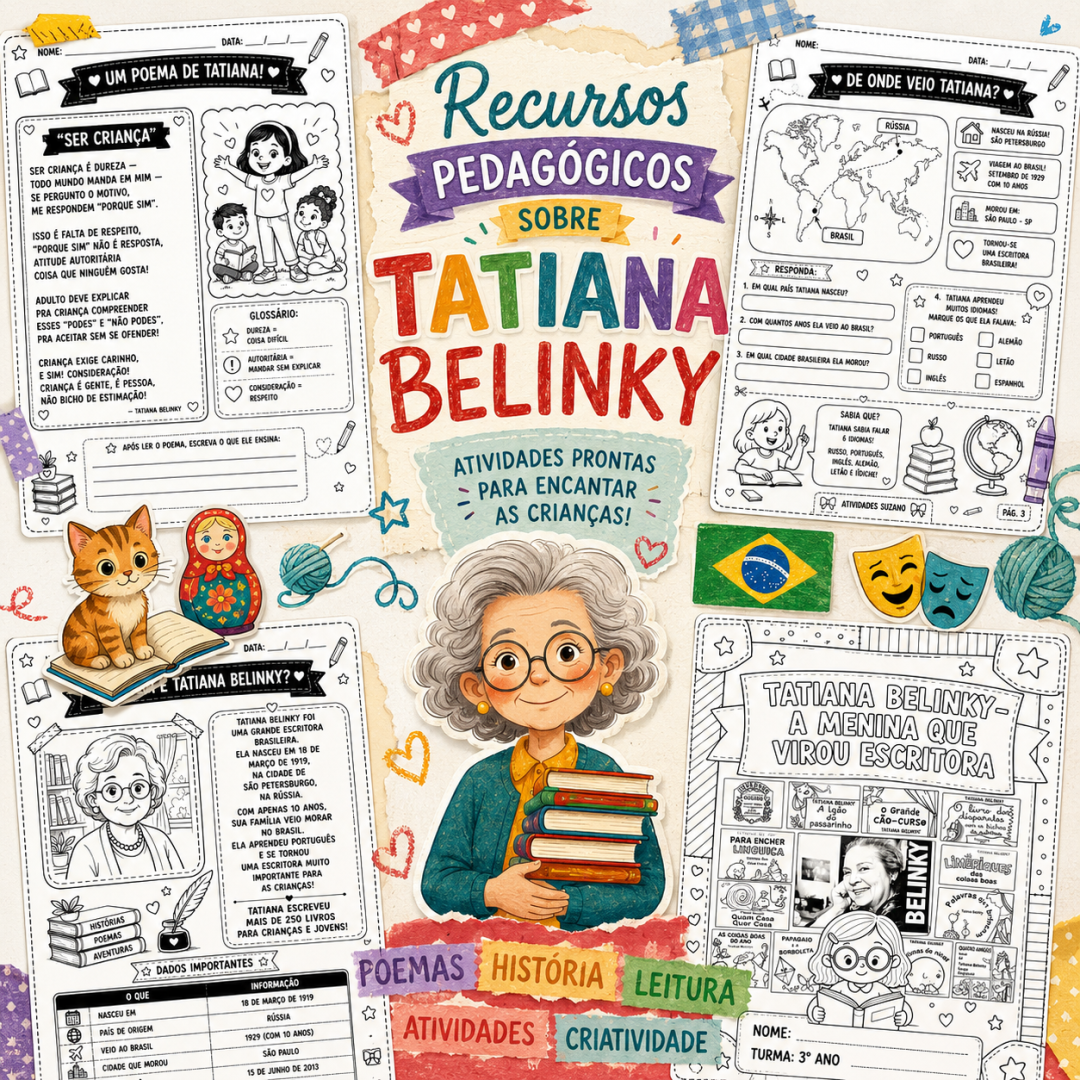 Atividades Tatiana Belinky 3º Ano – Biografia Interativa para Imprimir