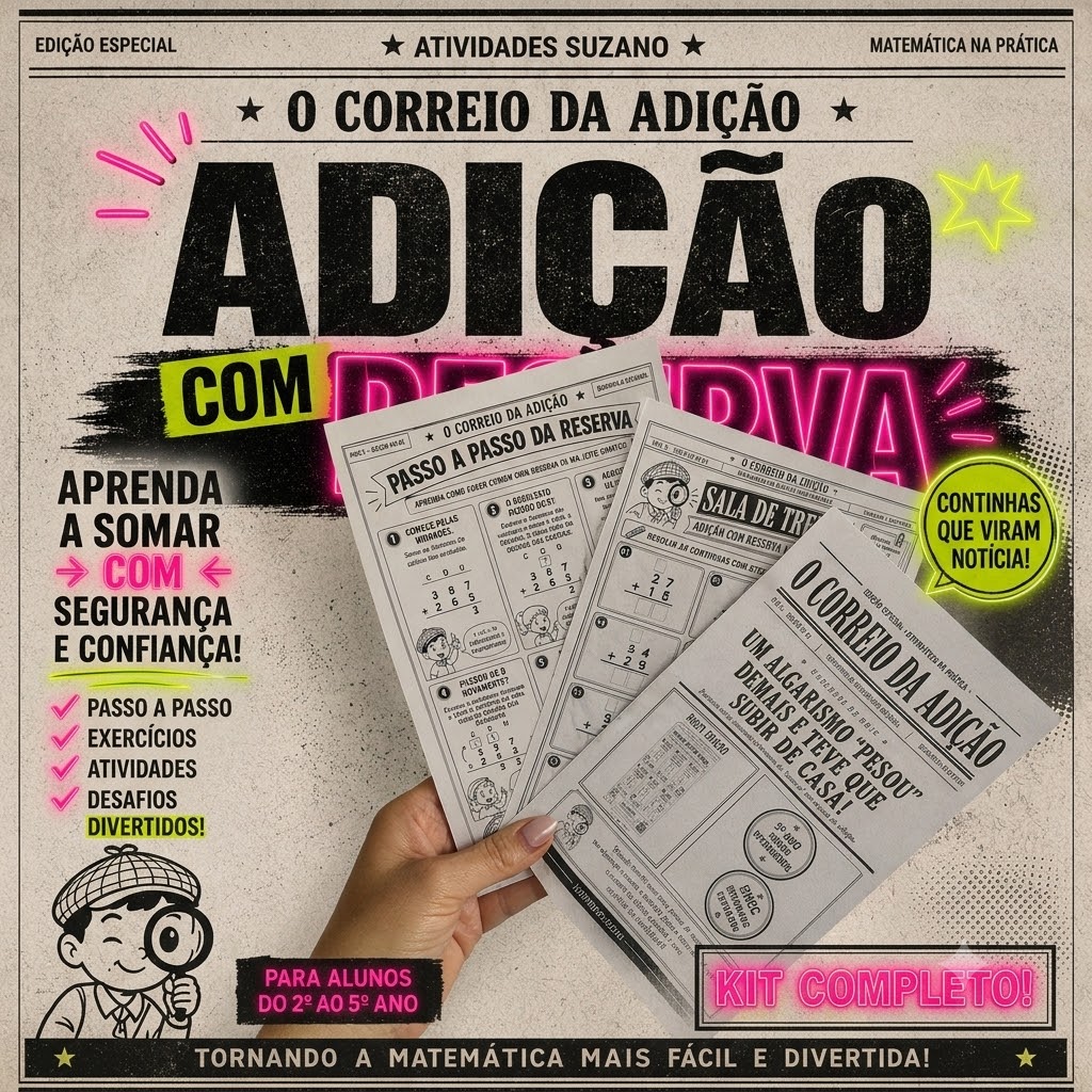 Atividades de Adição com Reserva 2º Ano – O Correio da Adição | Jornal Matemático Lúdico