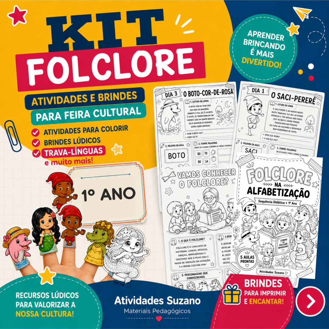 Atividades de Folclore para 1º Ano – Dedoche