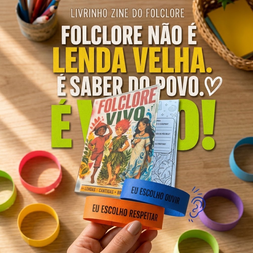 Zine Folclore Vivo: Livrinho de Atividades para Imprimir | Dia do Folclore