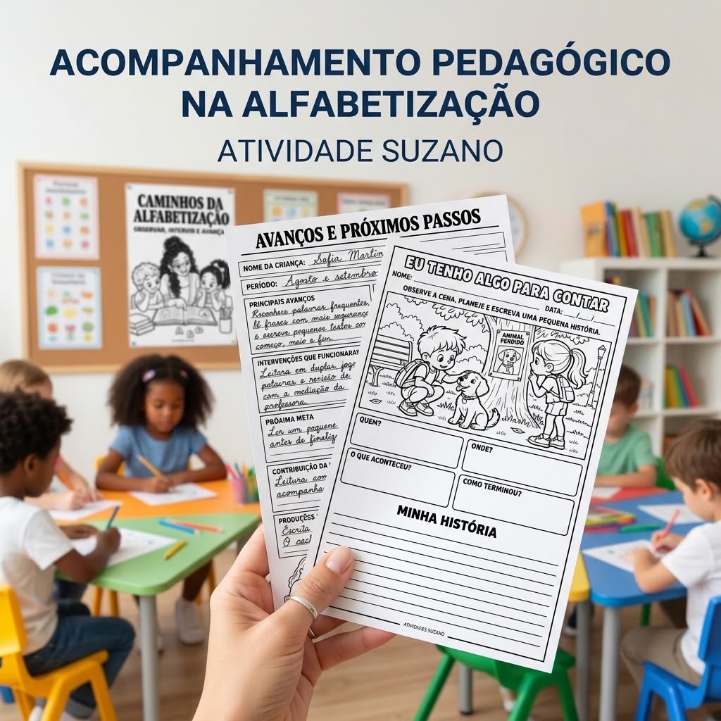 Capa da sequência de acompanhamento da alfabetização Caminhos da Alfabetização – Atividades Suzano
