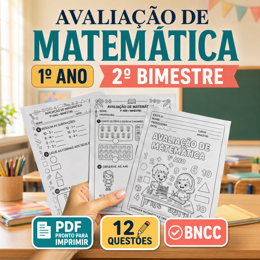 Atividade de contagem de flores para avaliação de matemática 1º ano 2º bimestre