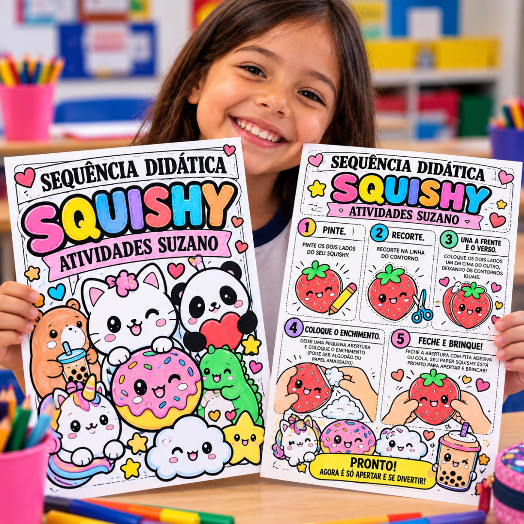 Atividades squishy para alfabetização 27 páginas em PDF para imprimir