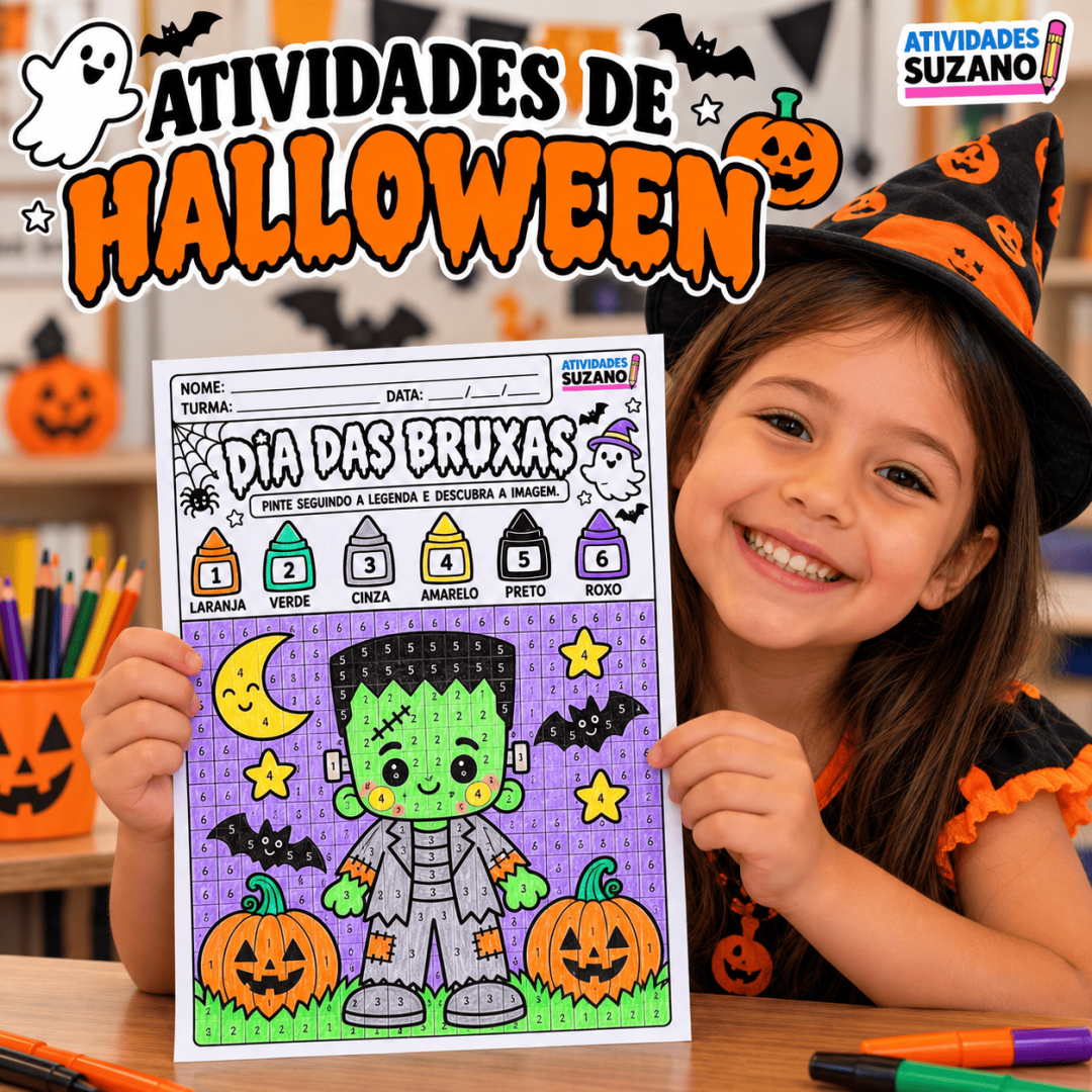 Atividade de Halloween com fantasminhas para trabalhar posições