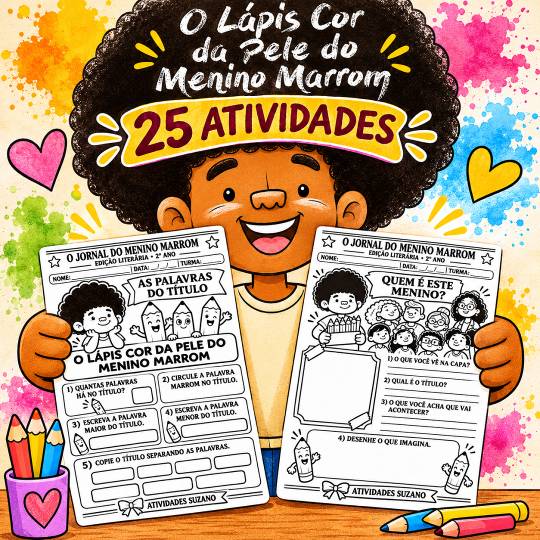 Atividades O Lápis Cor da Pele do Menino Marrom 2º Ano