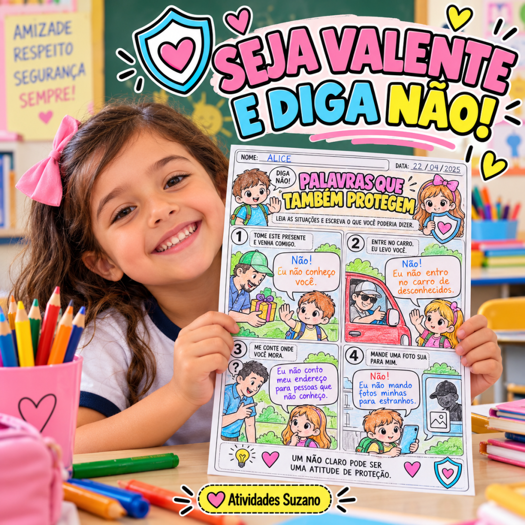 Capa sequência didática seja valente autoproteção infantil 15 atividades